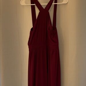 Lulu's Burgundy Formal Maxi Dress